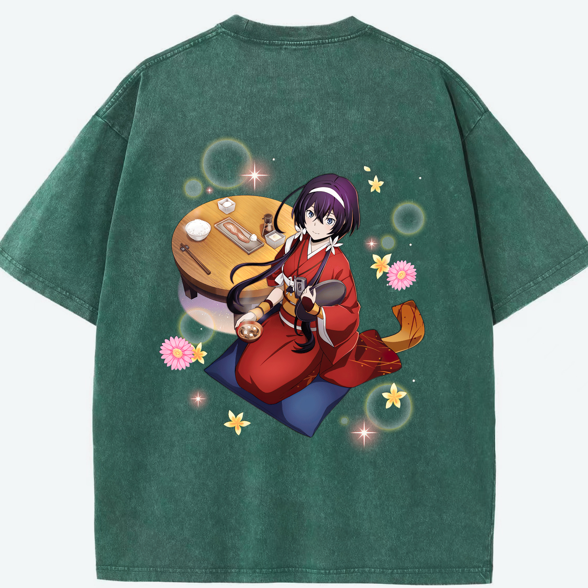 （画像用） 文豪ストレイドッグス Bungo Stray Dogs 綿100% ヴィンテージ風 半袖Tシャツ（背面プリント）